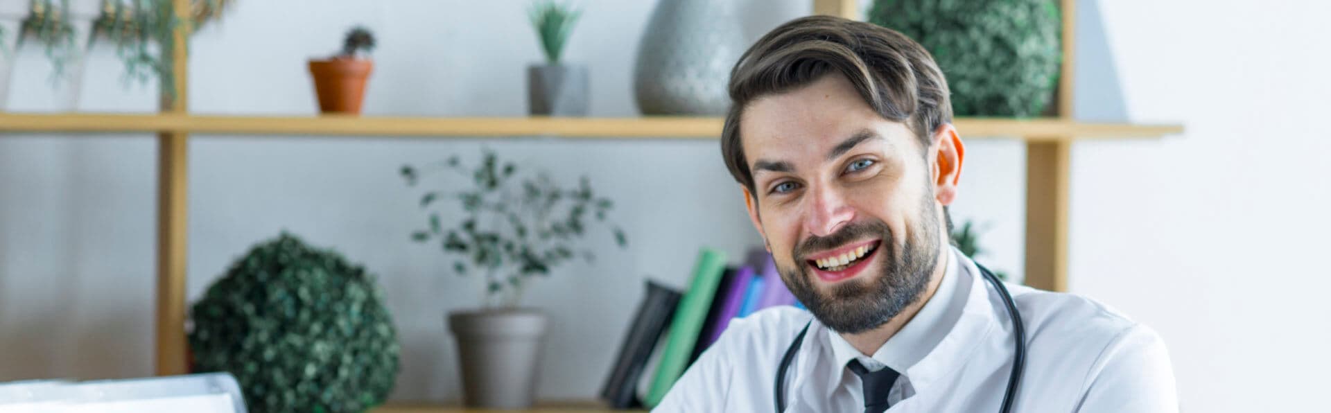 healthcare professional smiling